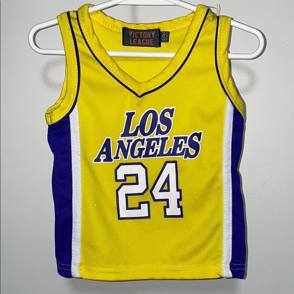 Kids Yellow Basketball Jersey
